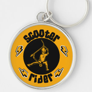 Trick Scooter Rider Keychain