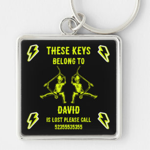 Trick Scooter Rider Name Keychain