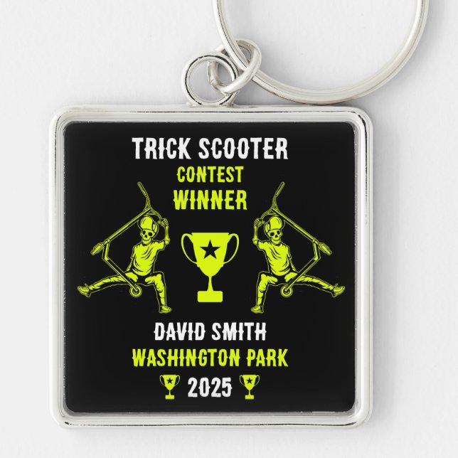 Trick Scooter Rider Prize Keychain (Front)