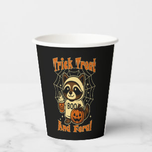 Trick Treat and Feral Cute Halloween Paper Cups