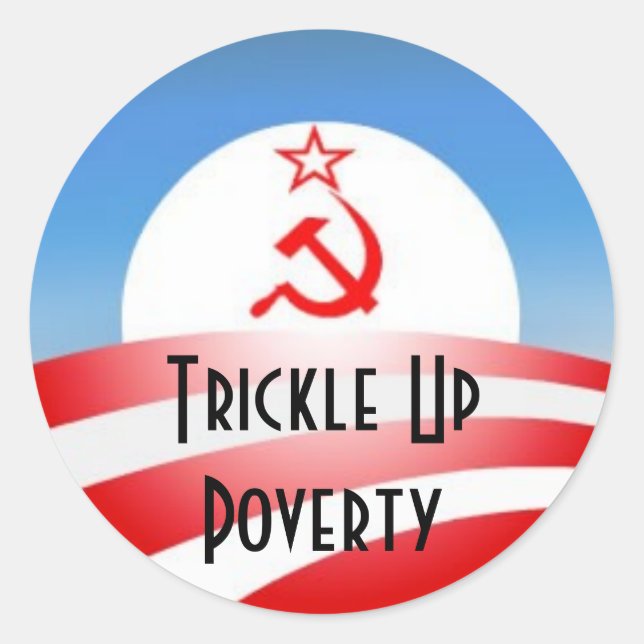 Trickle Up Poverty Classic Round Sticker (Front)
