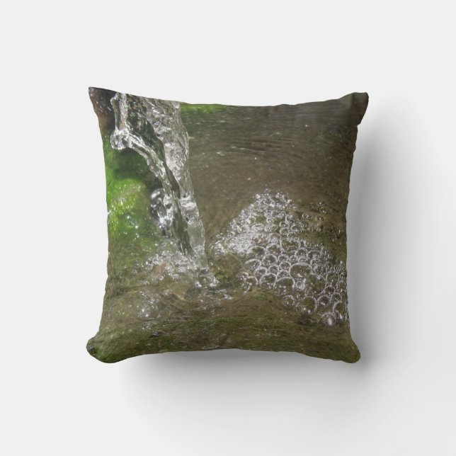 Trickling Waterfall Bubbling Water Pillow (Front)