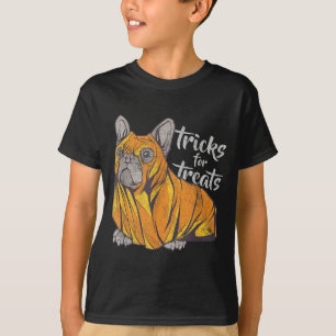 Tricks For Treats Cute Halloween Bulldog T-Shirt