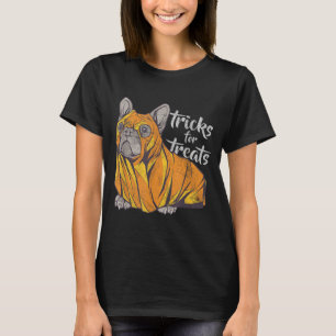 Tricks For Treats Cute Halloween Bulldog T-Shirt