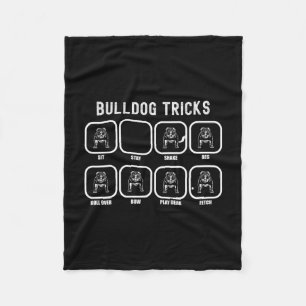 Tricks - Fun Bulldog Training Fails Fleece Blanket