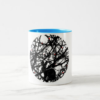 Trickster Rabbit in Briar Patch Two-Tone Coffee Mug