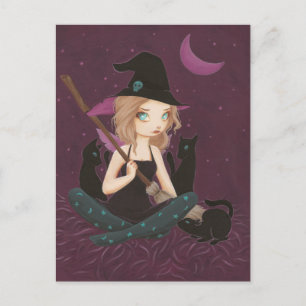 Tricksters - fairy goth witch postcard