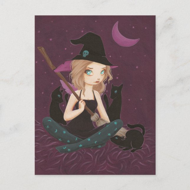 Tricksters - fairy goth witch postcard (Front)