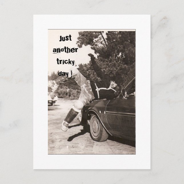 Tricky day postcard (Front)