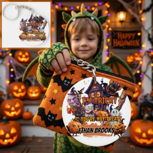 Tricky or Treaty Kids Halloween Acrylic Keychain
