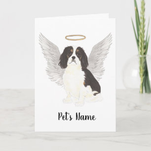 Tricolor Cavalier King Charles Spaniel Sympathy Card
