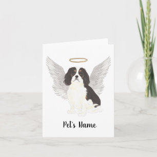 Tricolor Cavalier King Charles Spaniel Sympathy Card
