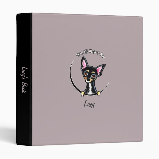 Tricolor Chihuahua IAAM Photo Album Memory Book Binder (Front/Spine)