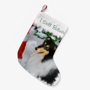 Tricolor Collie  Christmas Small Christmas Stocking