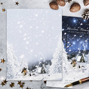 Tricolor Collie & Lambs - Holiday Stationery Paper
