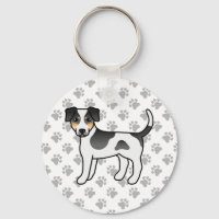 Tricolor Danish-Swedish Farmdog Cute Cartoon Dog