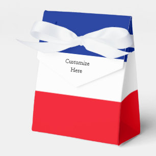 Tricolor French Flag Custom Favor Box