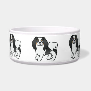 Tricolor Japanese Chin Cartoon Dog