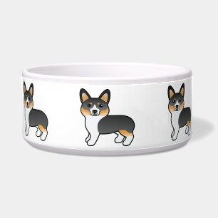 Tricolor Pembroke Welsh Corgi Cartoon Dog