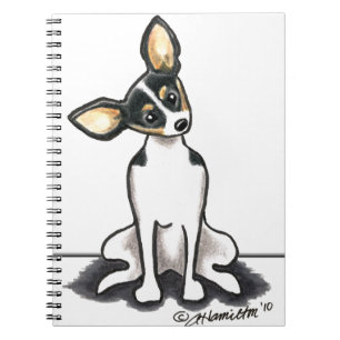 Tricolor Rat Terrier Sit Pretty Notebook