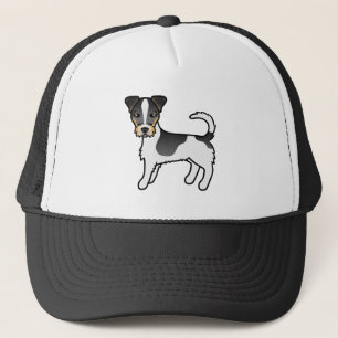 Tricolor Rough Coat Jack Russell Terrier Dog Trucker Hat