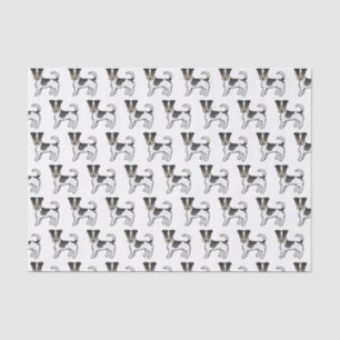 Tricolor Rough Coat Jack Russell Terrier Dogs Tissue Paper
