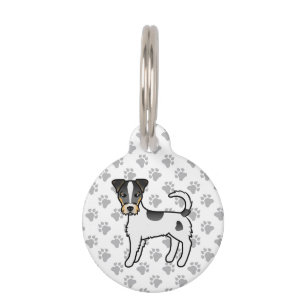 Tricolor Rough Coat Parson Russell Terrier Dog Pet Tag
