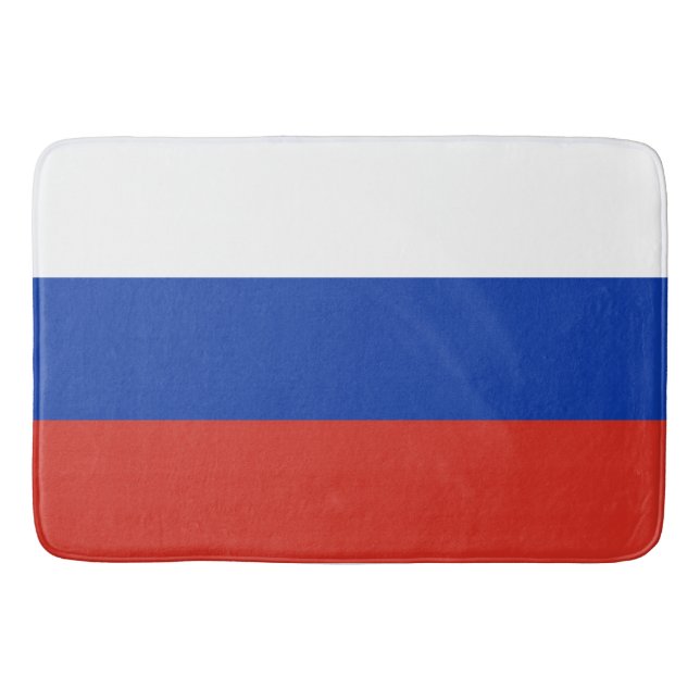 Tricolor Russia flag Bath Mat (Front)