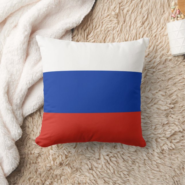 Tricolor Russia flag Throw Pillow (Blanket)