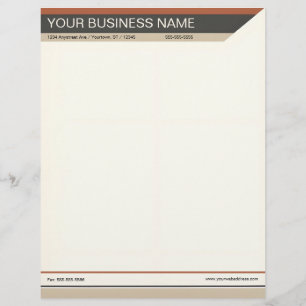 Tricolor Slant Letterhead