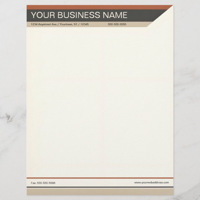 Tricolor Slant Letterhead (Front)