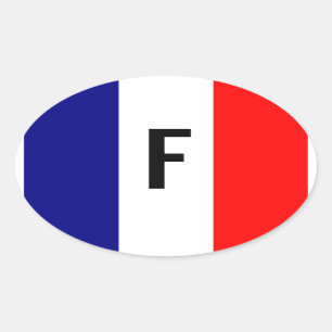Tricolore Français Oval Sticker
