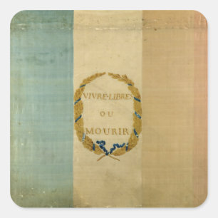 Tricolore with the motto 'Live Free or Die' Square Sticker