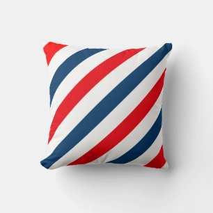 tricolour diagonal lines standard throw pillow