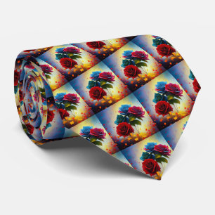 Tricolour Roses, Neck Tie