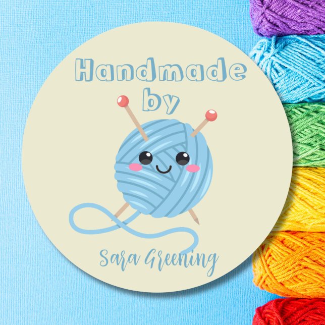 Tricot artisanal, étiquette de soins, Fabriqué par (Créateur téléchargé)