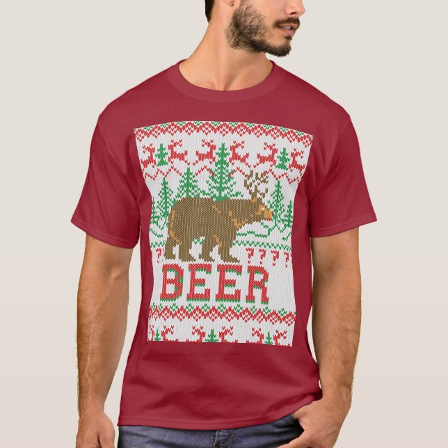 Tricot de pullover de Noël de cerfs communs ou de (Devant)