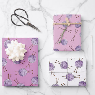 Tricot Love Wrapping Papier ensemble de 3