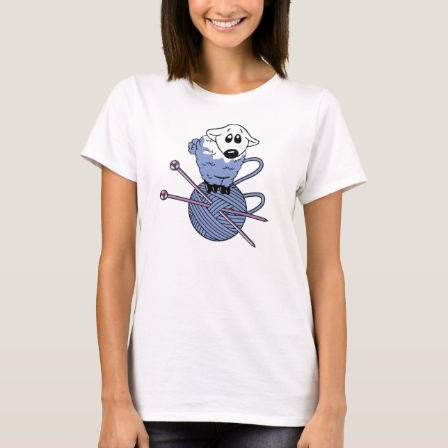 Tricot, mouton, fil, laine, le T-shirt de base des (Devant)