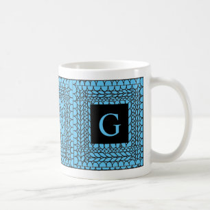 Tricot PURL BLEU Mug Blanc + Texte II
