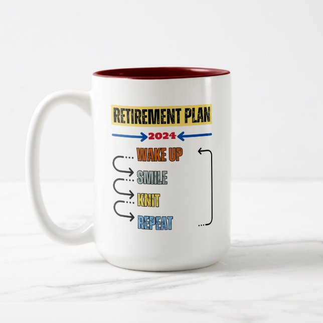 Tricot - Régime de retraite 2024 Mug (Gauche)