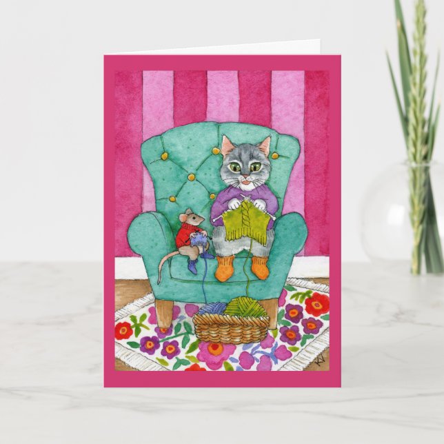Tricot, souris, salut ou carte de note (Devant)