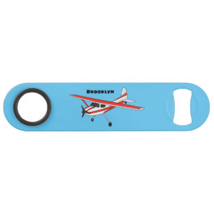 Tricycle gear aircraft cartoon bar key