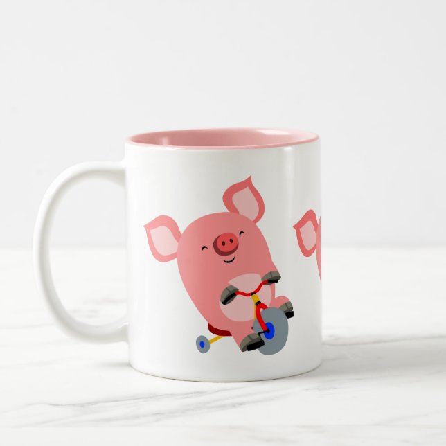 Tricycle Tricycle Pig Mug (Gauche)
