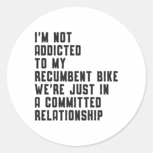 Tricycle Triker Recumbent Bike Trike Vintage Retro Classic Round Sticker