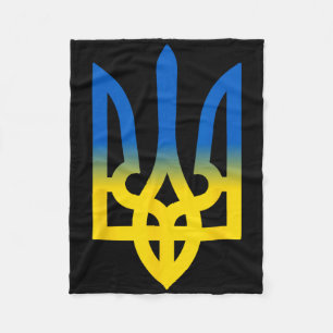 Trident Ukrainian Volodymyr Zelensky President Of  Fleece Blanket