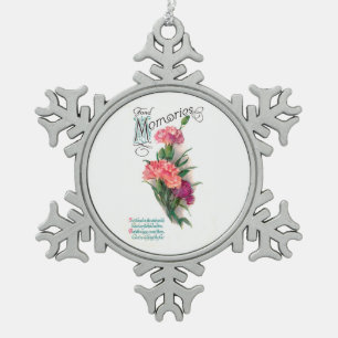 Tried And True Friend Snowflake Pewter Christmas Ornament