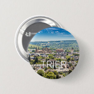 Trier Cityscape Panorama Moselle Germany Souvenir 2 Inch Round Button