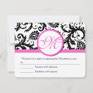 Trier rose noir et blanc en damas RSVP