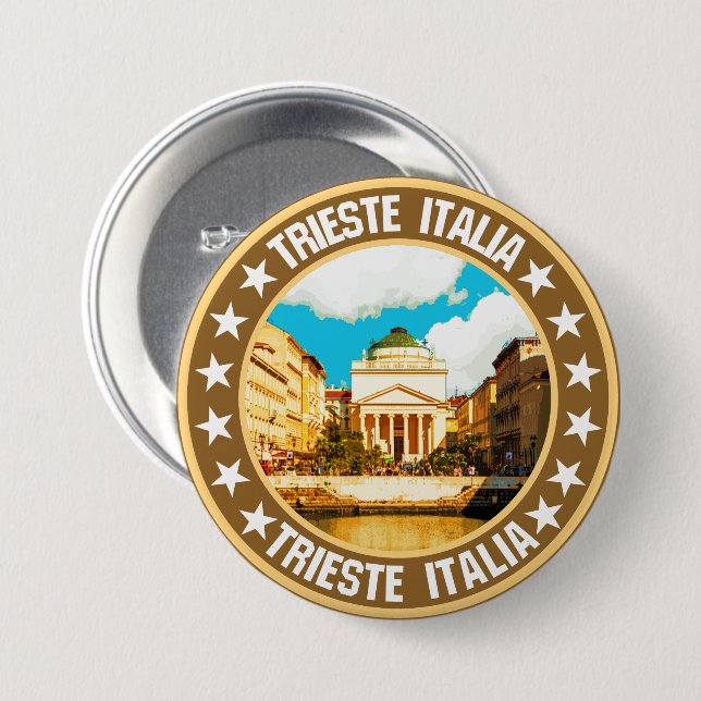 Trieste                                            3 inch round button (Front & Back)